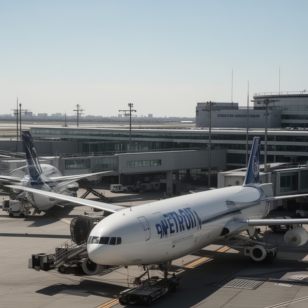 AI-generated illustration of Detroit Metropolitan Wayne County Airport
