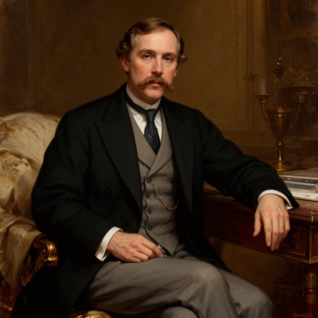 AI-generated illustration of Frederick William Vanderbilt