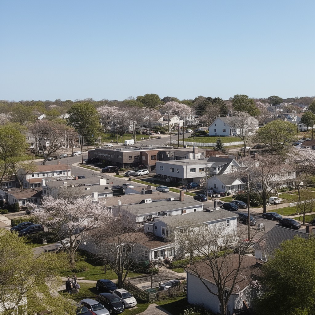 AI-generated illustration of Huntington Station, New York
