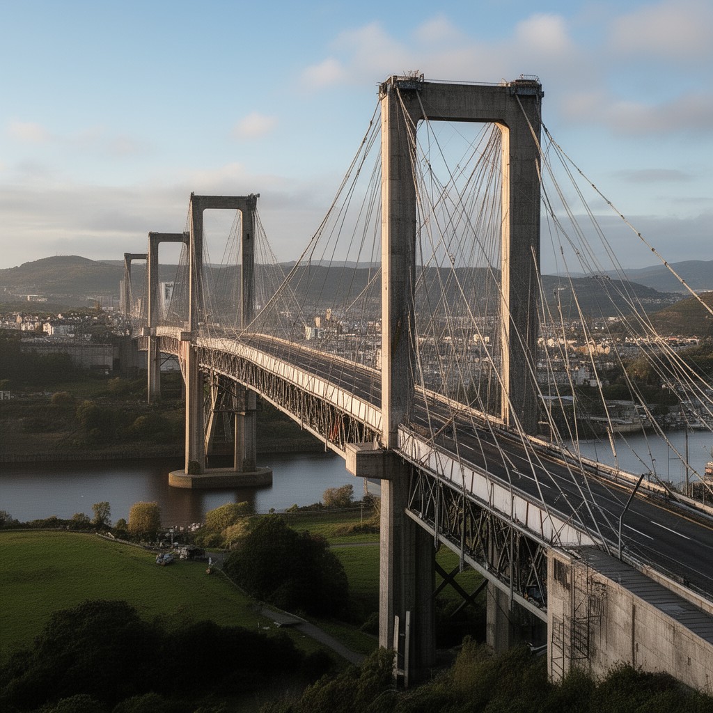 AI-generated illustration of Forth Road Bridge