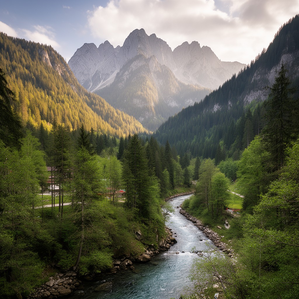 AI-generated illustration of Pieniny Mountains