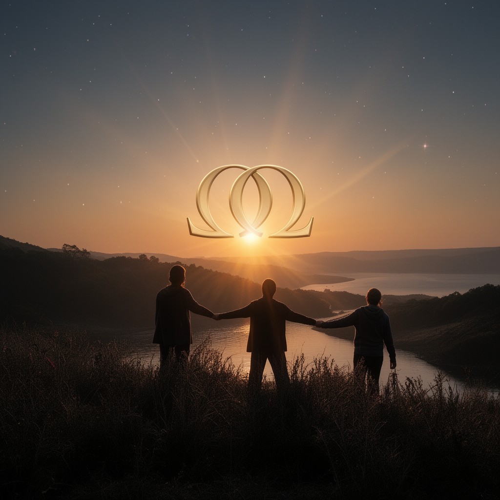 AI-generated illustration of Alpha and Omega