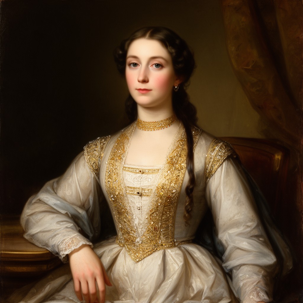 AI-generated illustration of Mary, Duchess of Gloucester and Edinburgh