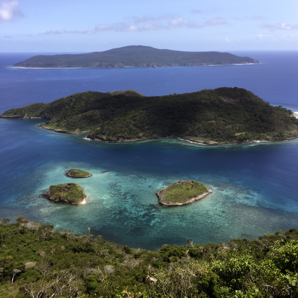 AI-generated illustration of Russell Islands