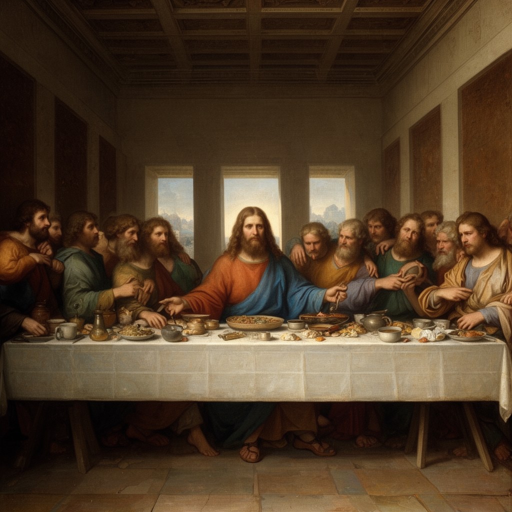 AI-generated illustration of Last Supper