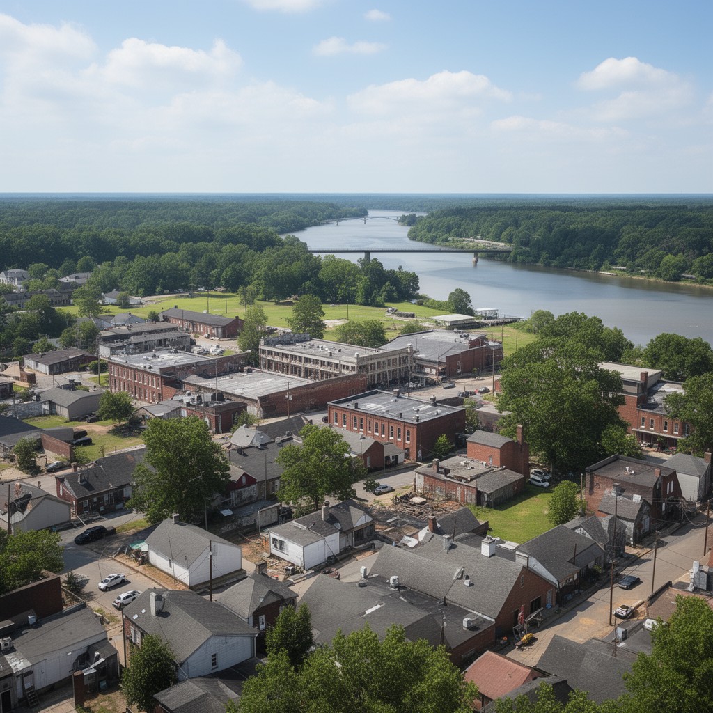 AI-generated illustration of West Point, Georgia