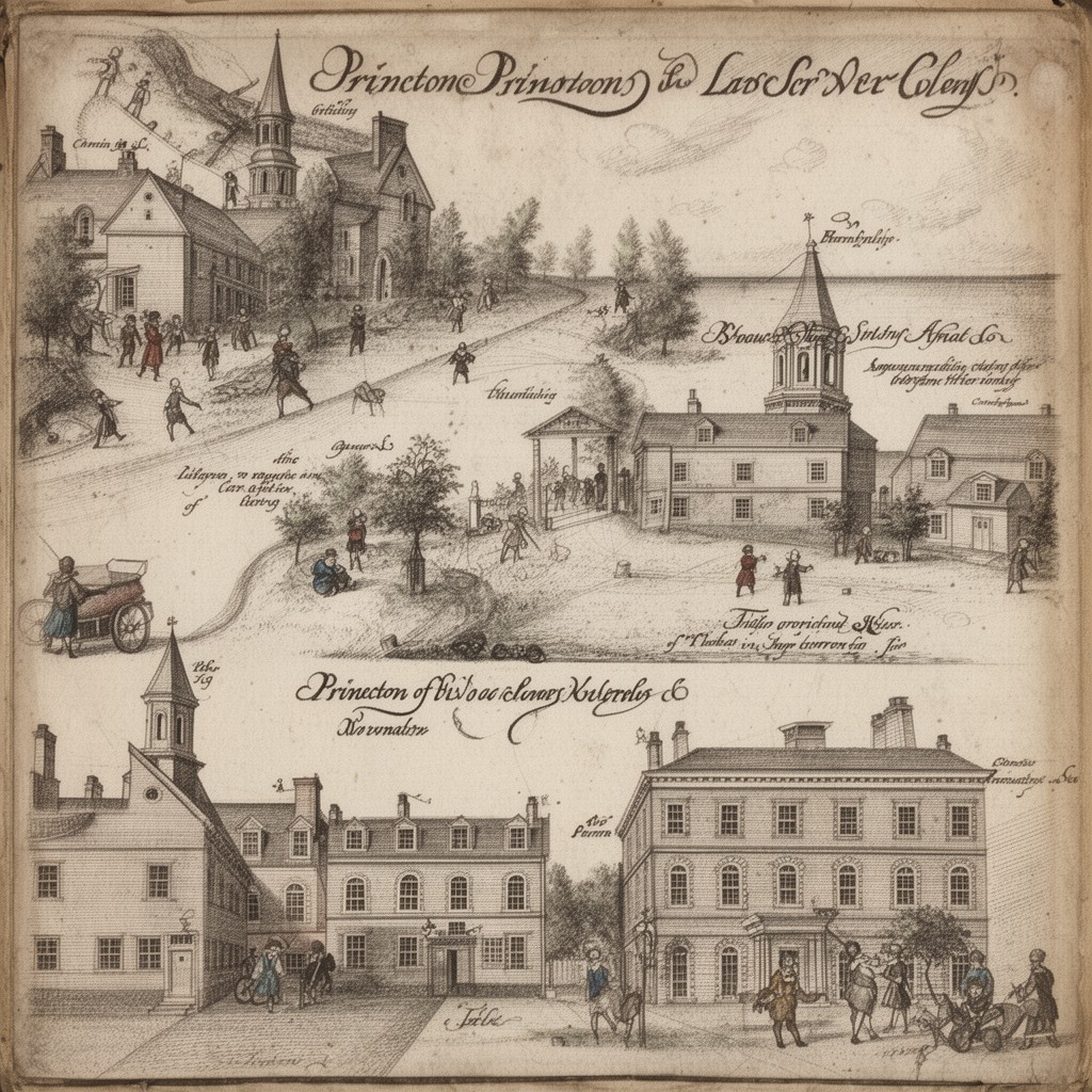 AI-generated illustration of Princeton, New Jersey Colony