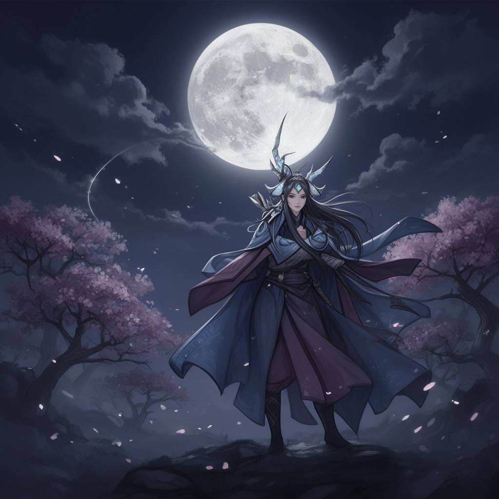 AI-generated illustration of Tsukuyomi
