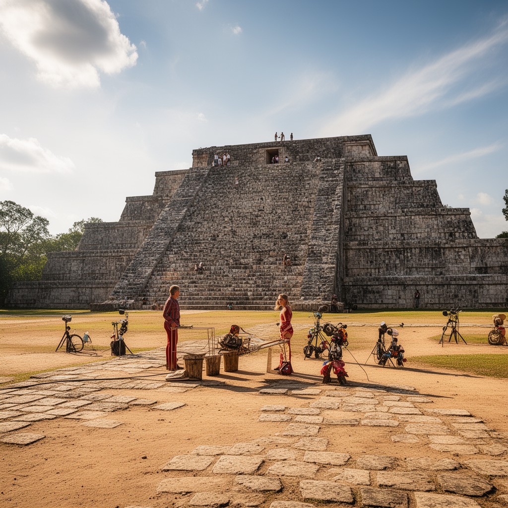 AI-generated illustration of Chichén Itzá
