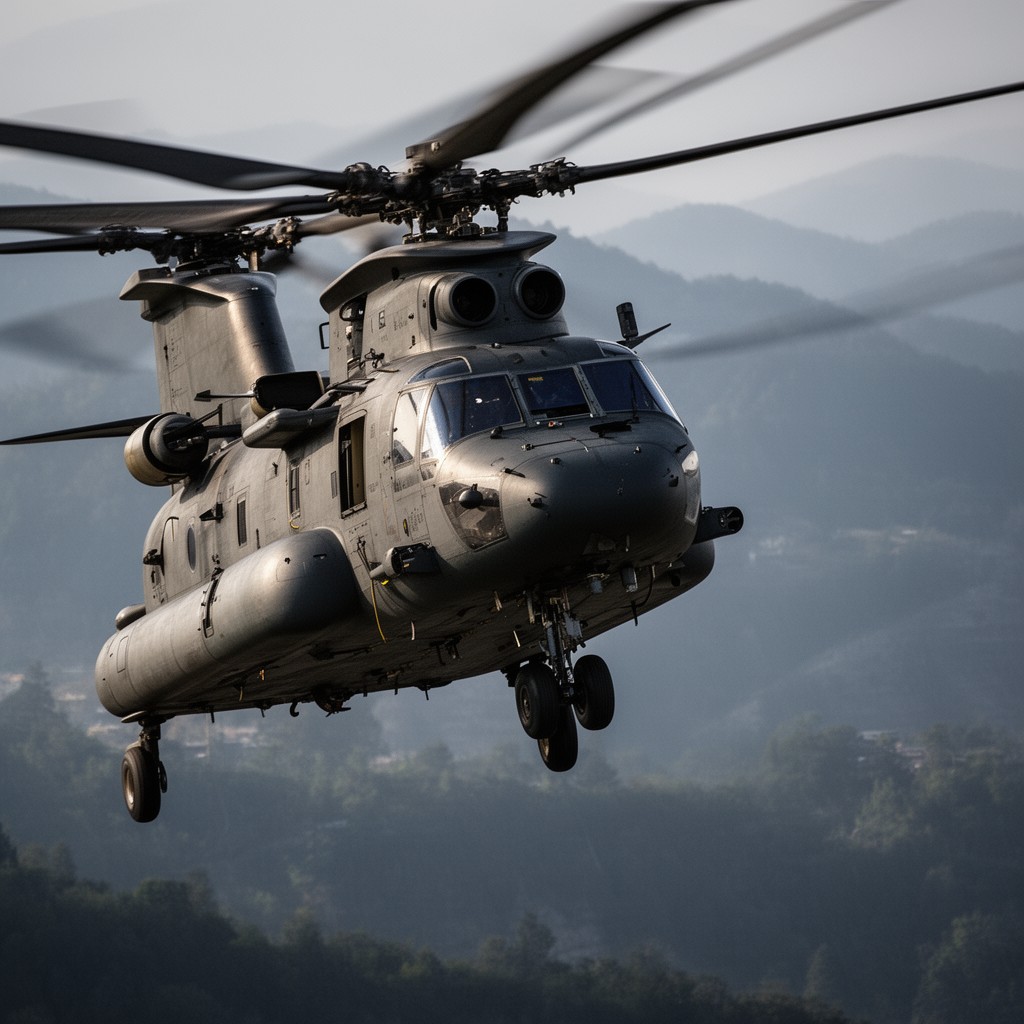 AI-generated illustration of MH-47 Chinook