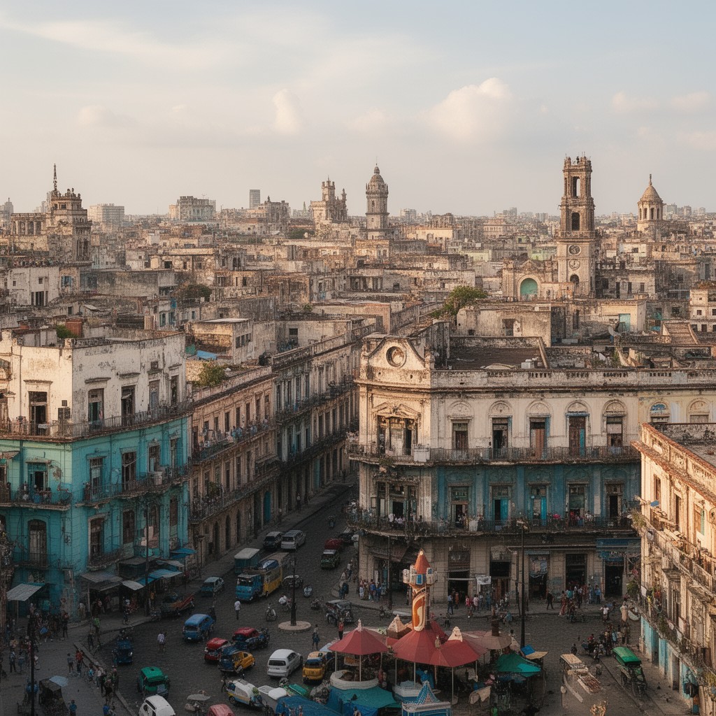 AI-generated illustration of Centro Habana