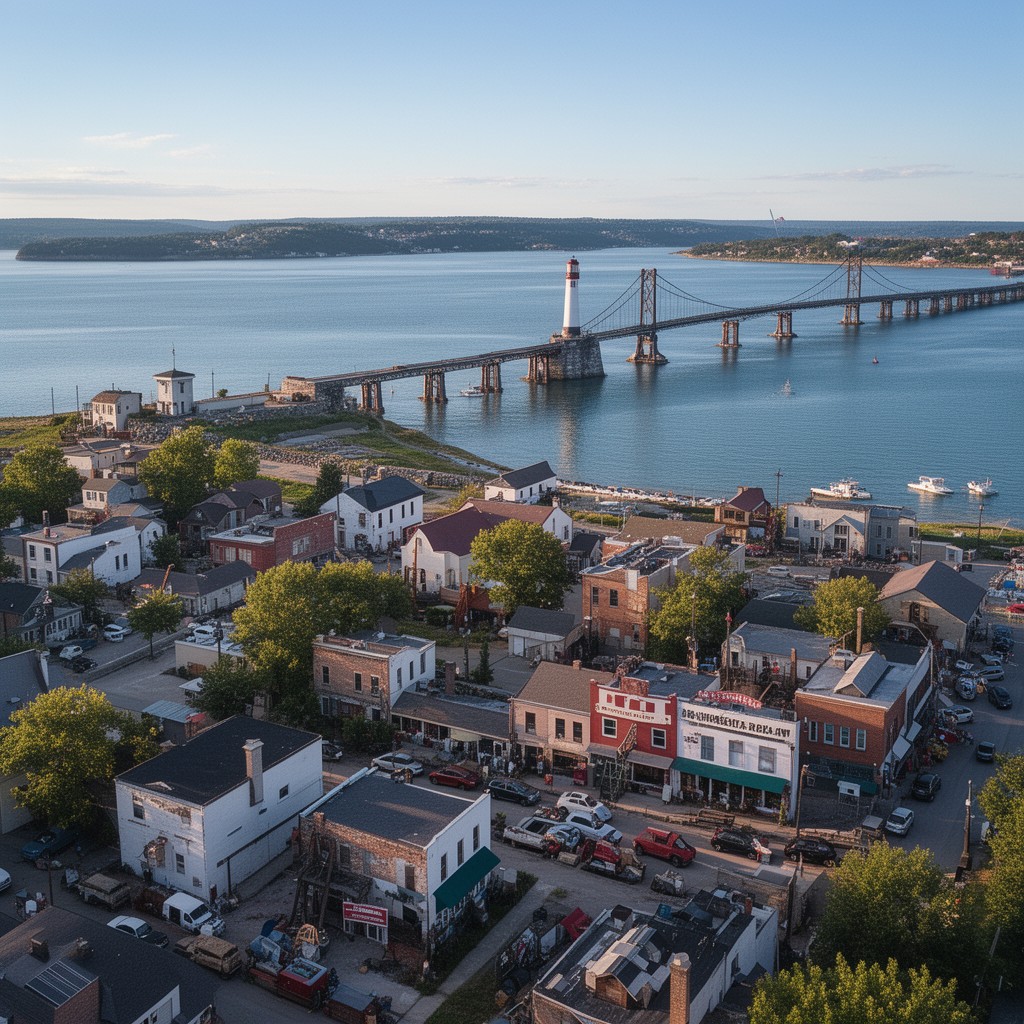 AI-generated illustration of Mackinaw City, Michigan