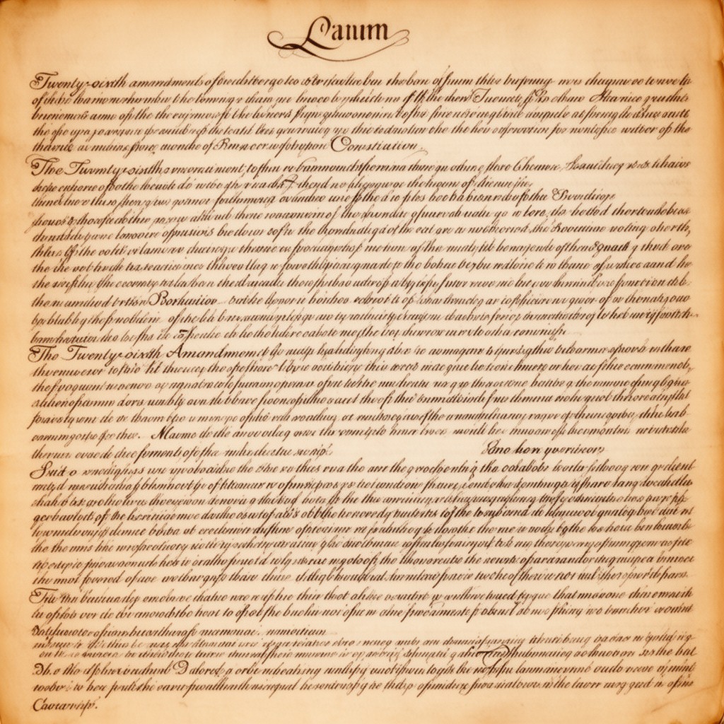 AI-generated illustration of Twenty-sixth Amendment to the United States Constitution