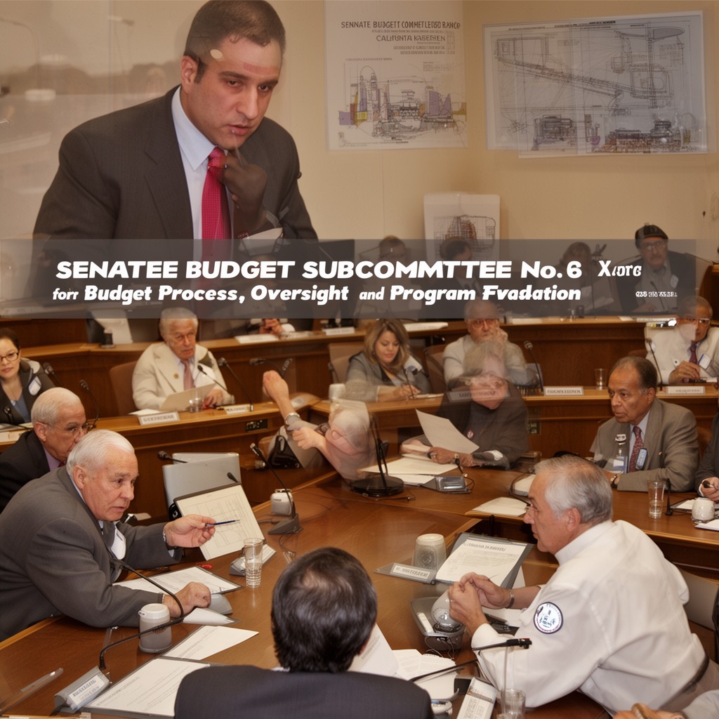AI-generated illustration of Senate Budget Subcommittee No. 6 on Budget Process, Oversight and Program Evaluation