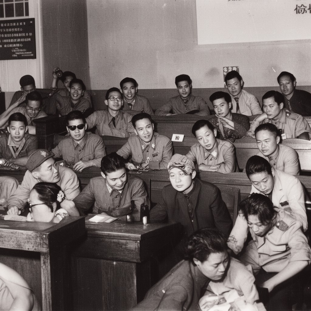 AI-generated illustration of Nanjing War Crimes Tribunal