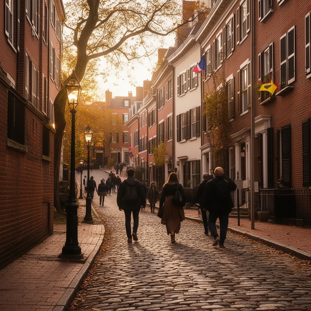 AI-generated illustration of Beacon Hill