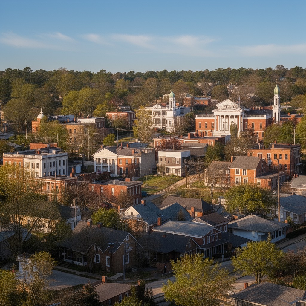 AI-generated illustration of Columbus, Mississippi, United States