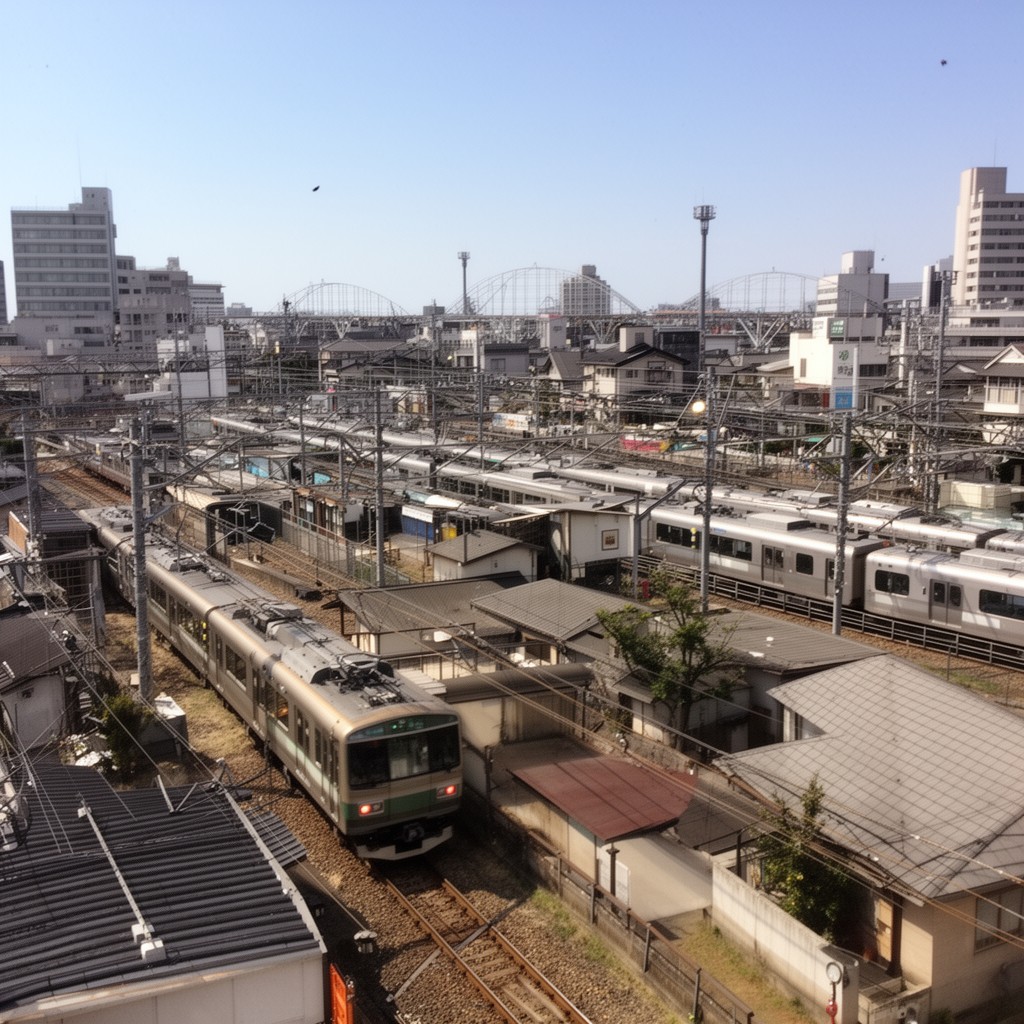 AI-generated illustration of Nankai Electric Railway
