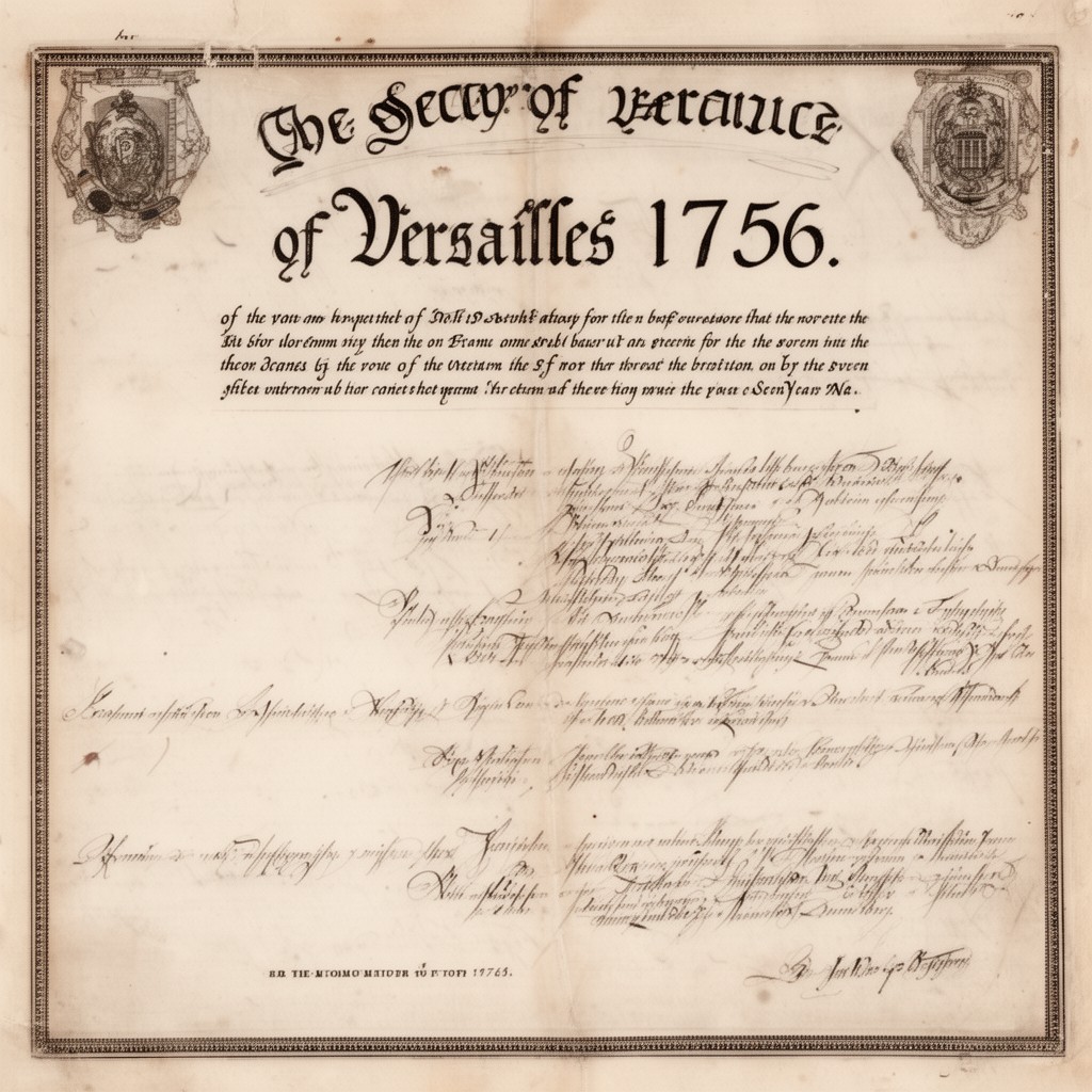 AI-generated illustration of First Treaty of Versailles (1756)
