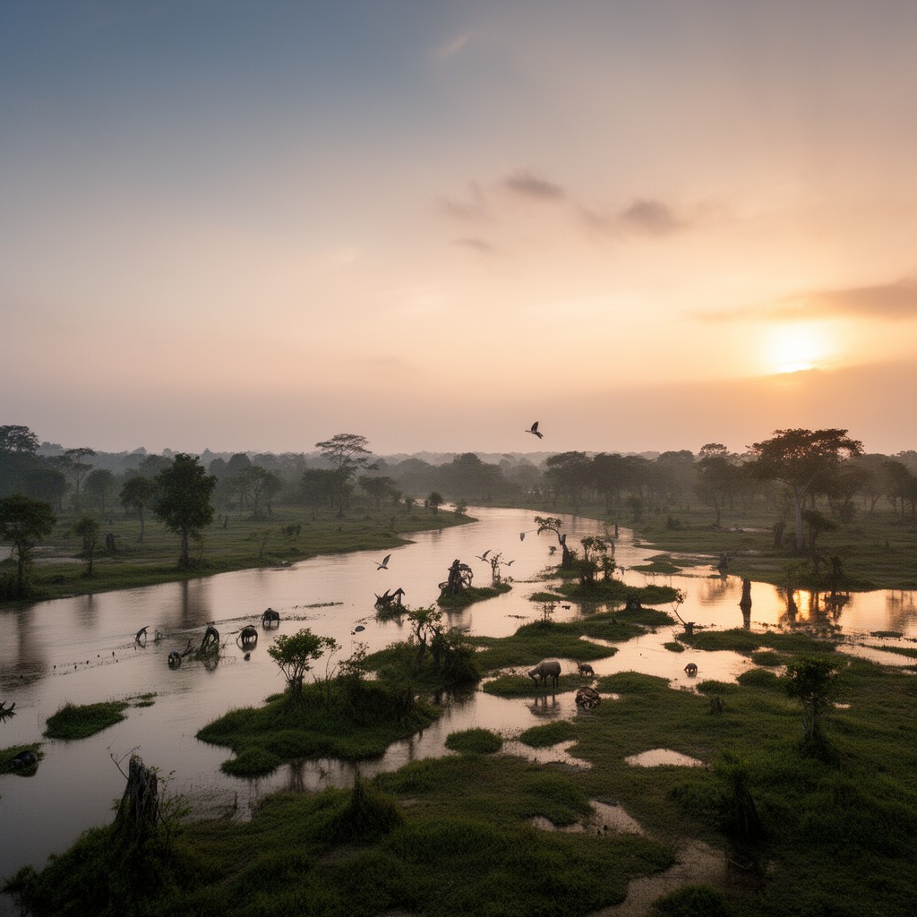 AI-generated illustration of Dibru-Saikhowa National Park