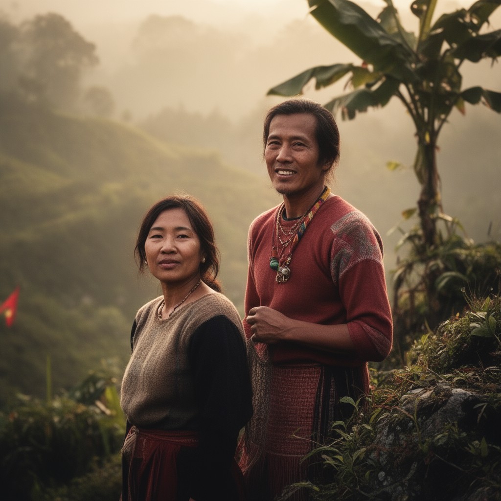 AI-generated illustration of Karbi people