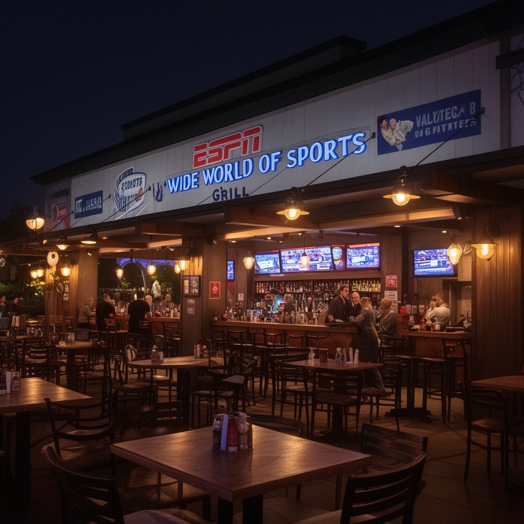 AI-generated illustration of ESPN Wide World of Sports Grill