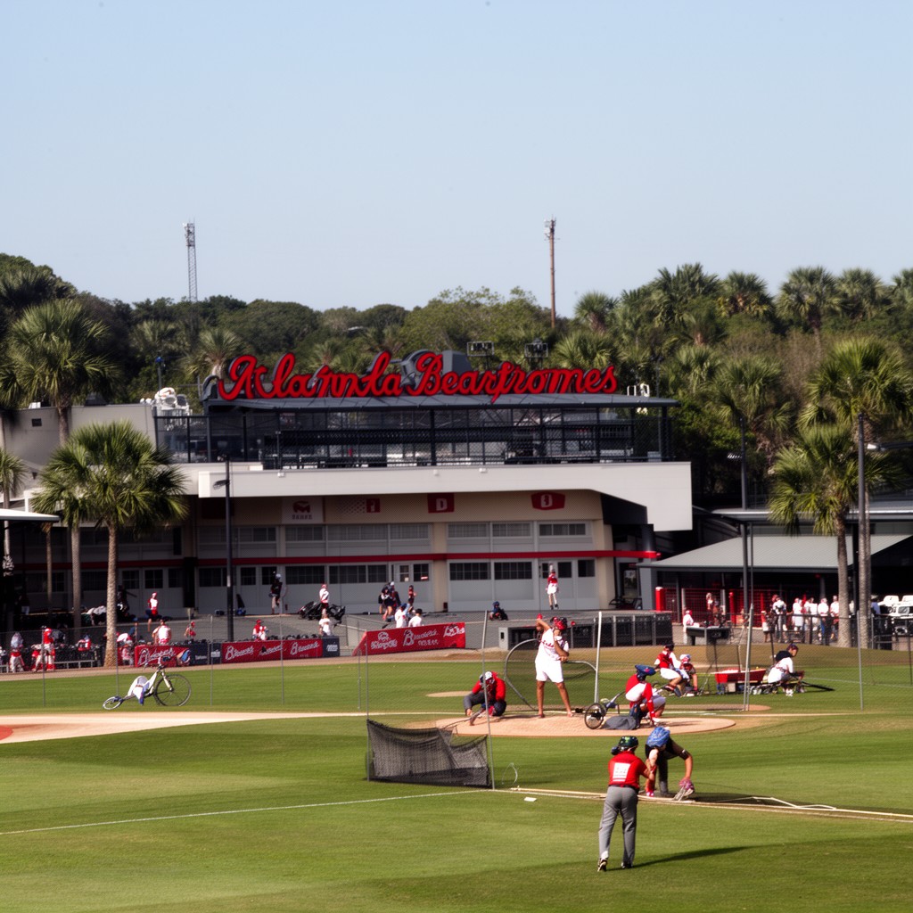 AI-generated illustration of Atlanta Braves spring training (former)