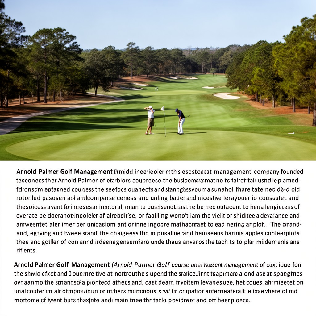 AI-generated illustration of Arnold Palmer Golf Management