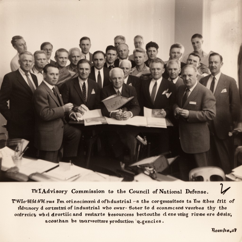 AI-generated illustration of Advisory Commission to the Council of National Defense