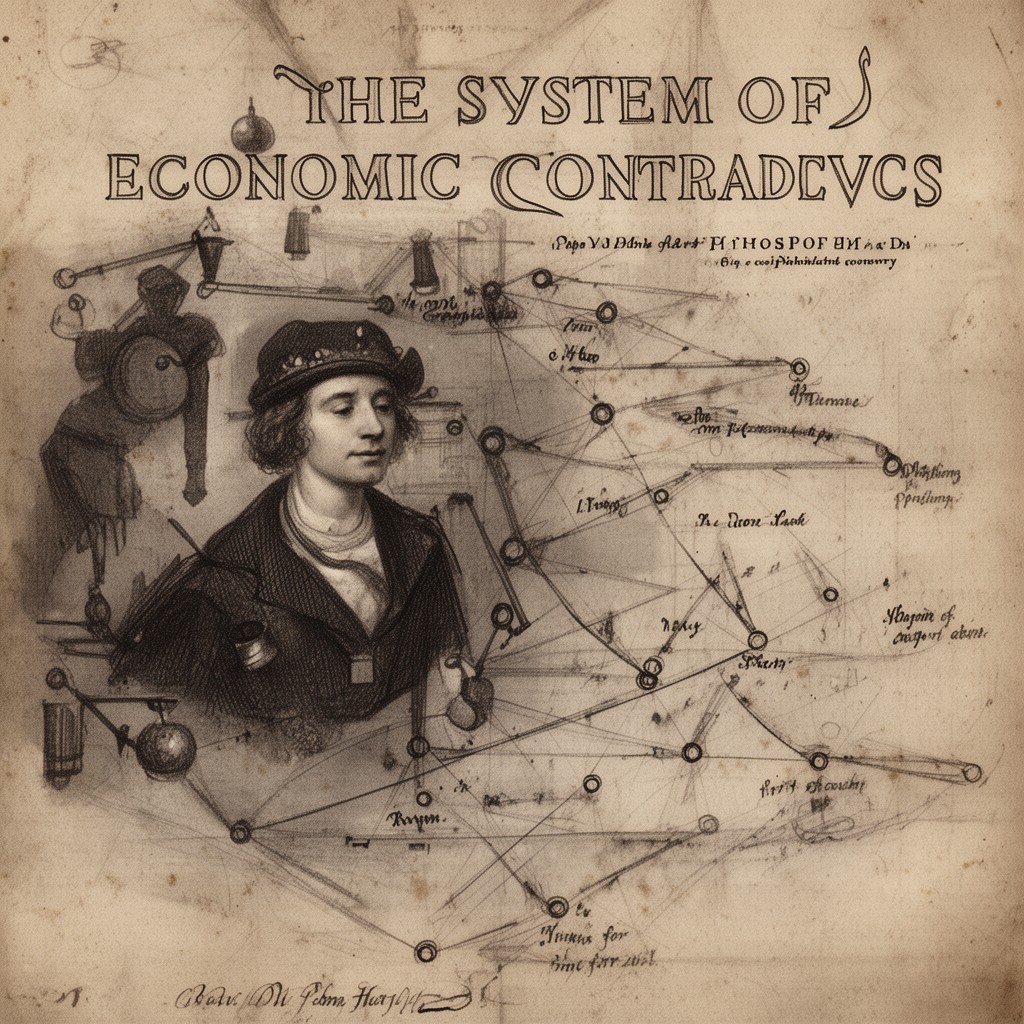 AI-generated illustration of The System of Economic Contradictions, or The Philosophy of Poverty