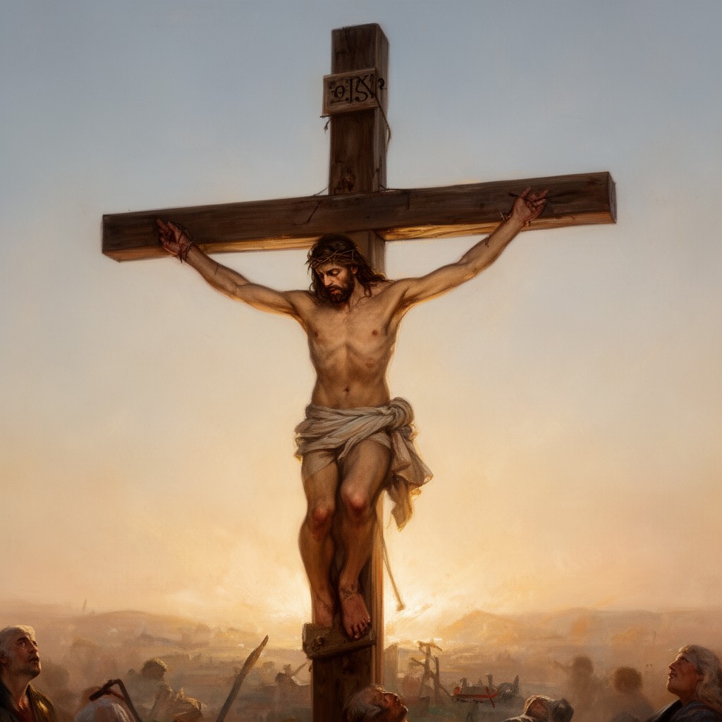 AI-generated illustration of Crucifixion of Jesus