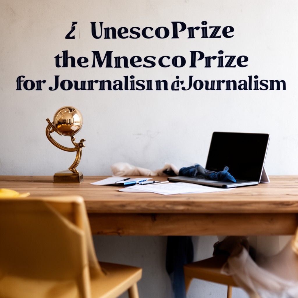 AI-generated illustration of UNESCO Prize for Journalism