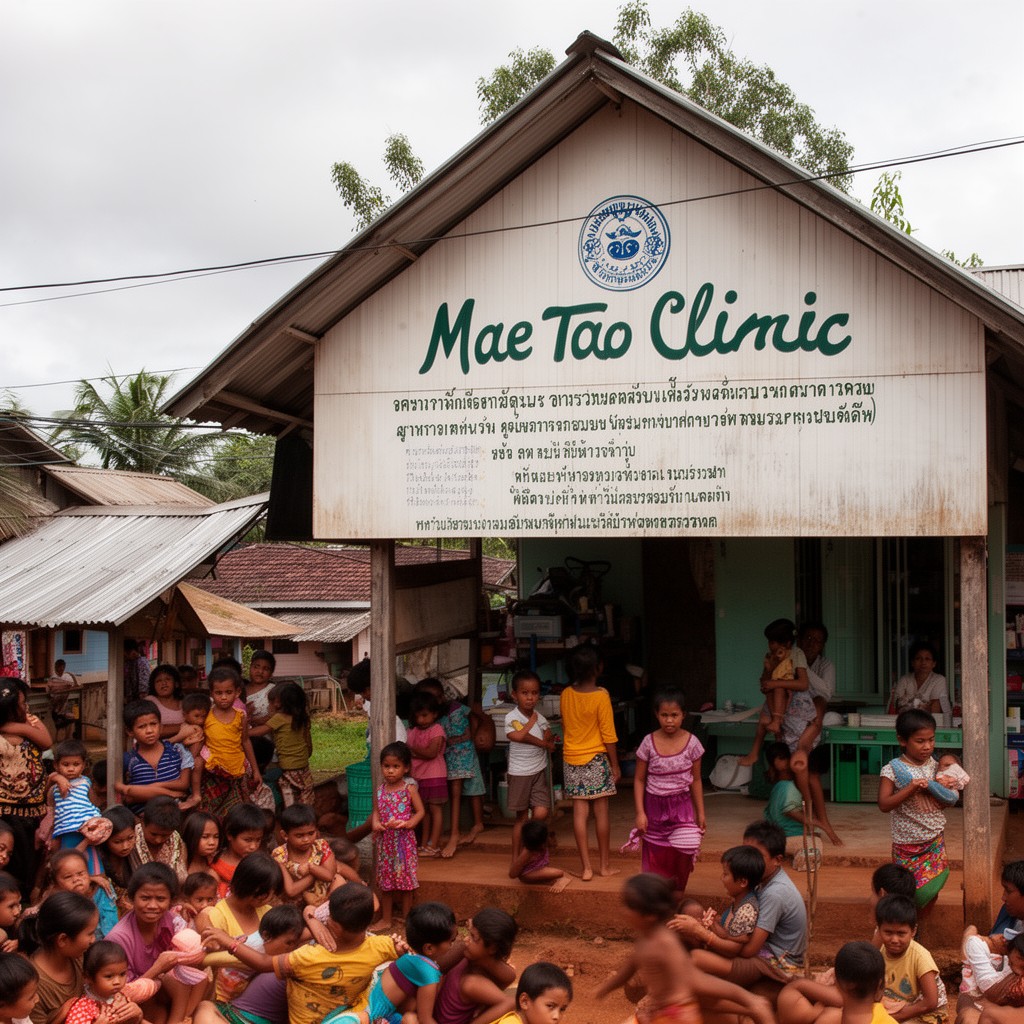 AI-generated illustration of Mae Tao Clinic