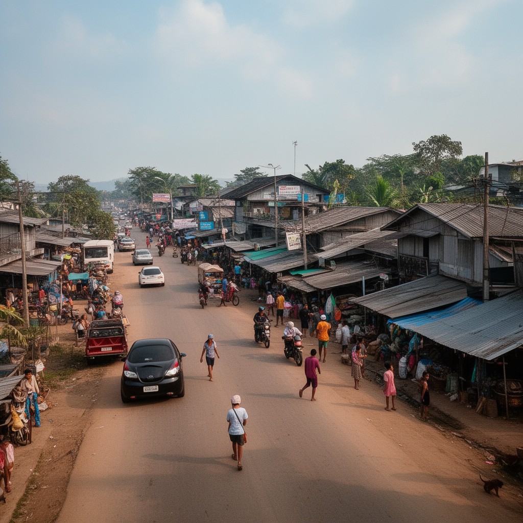 AI-generated illustration of Mae Sot