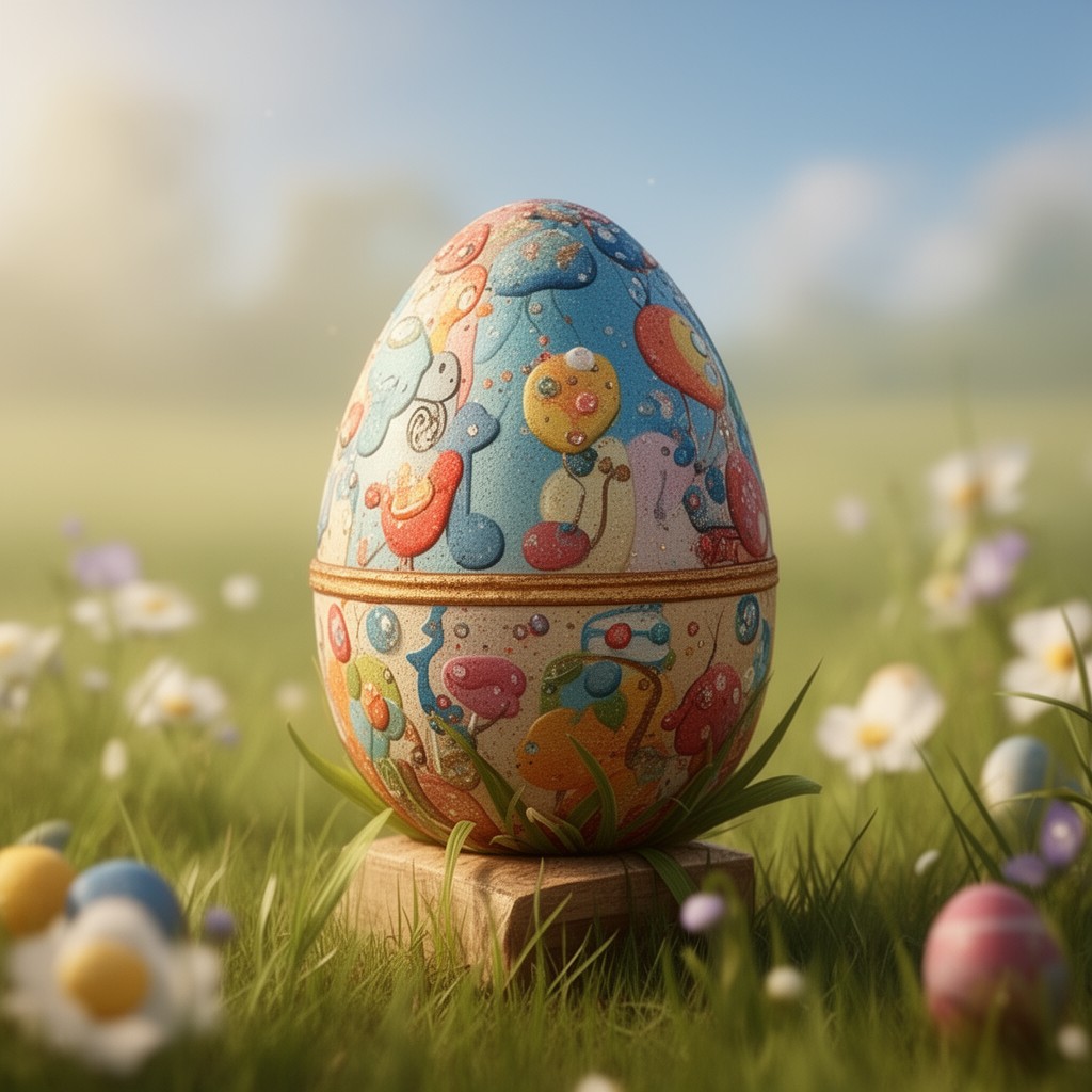 AI-generated illustration of Easter egg
