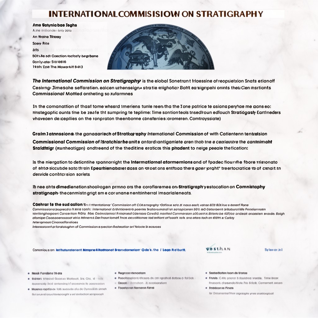 AI-generated illustration of International Commission on Stratigraphy