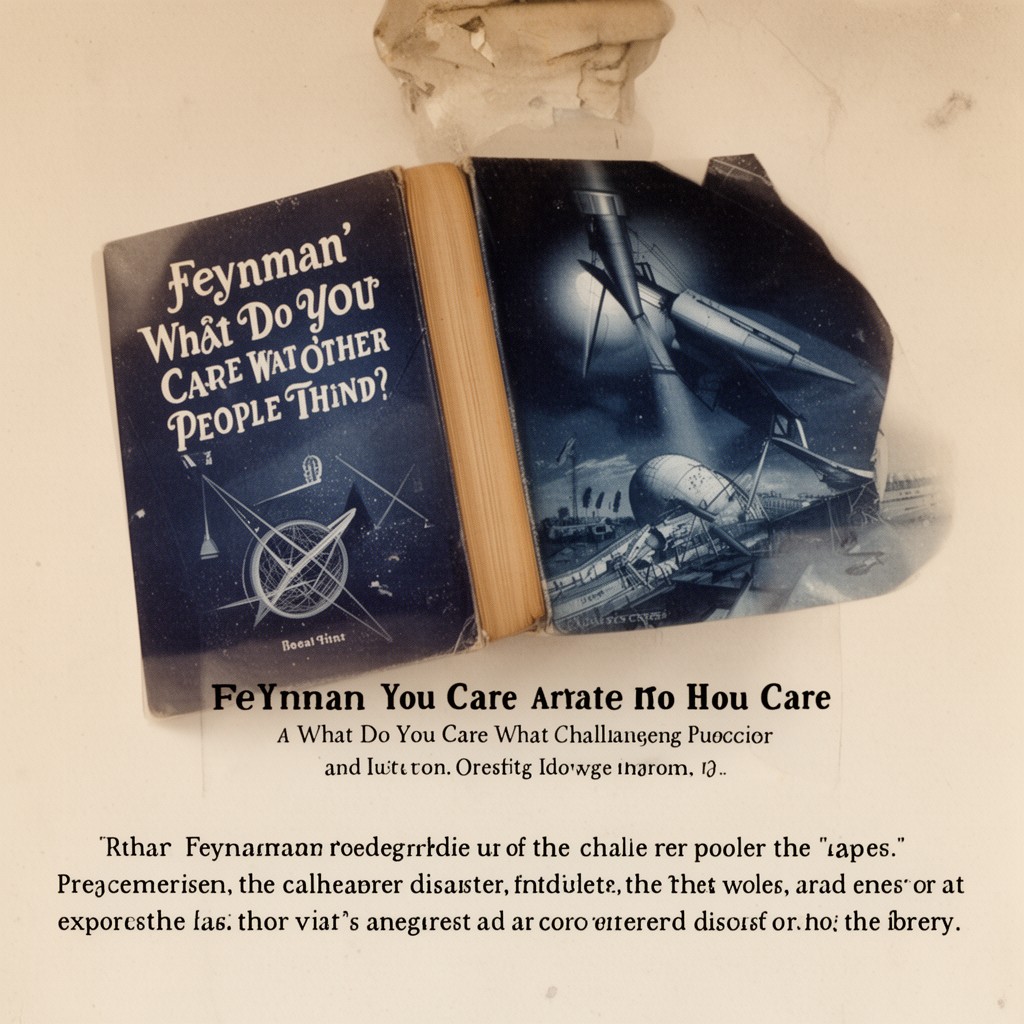 AI-generated illustration of Feynman’s book "What Do You Care What Other People Think?"