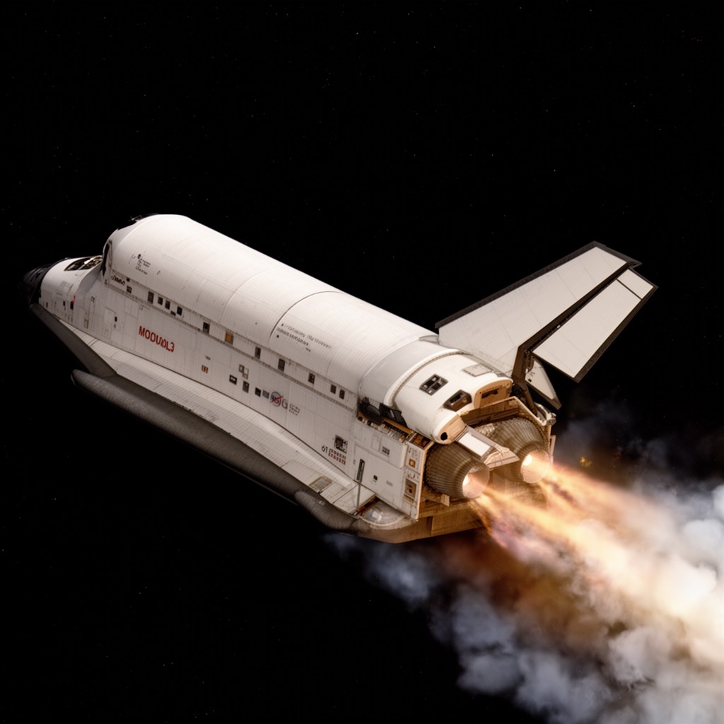 AI-generated illustration of Space Transportation System