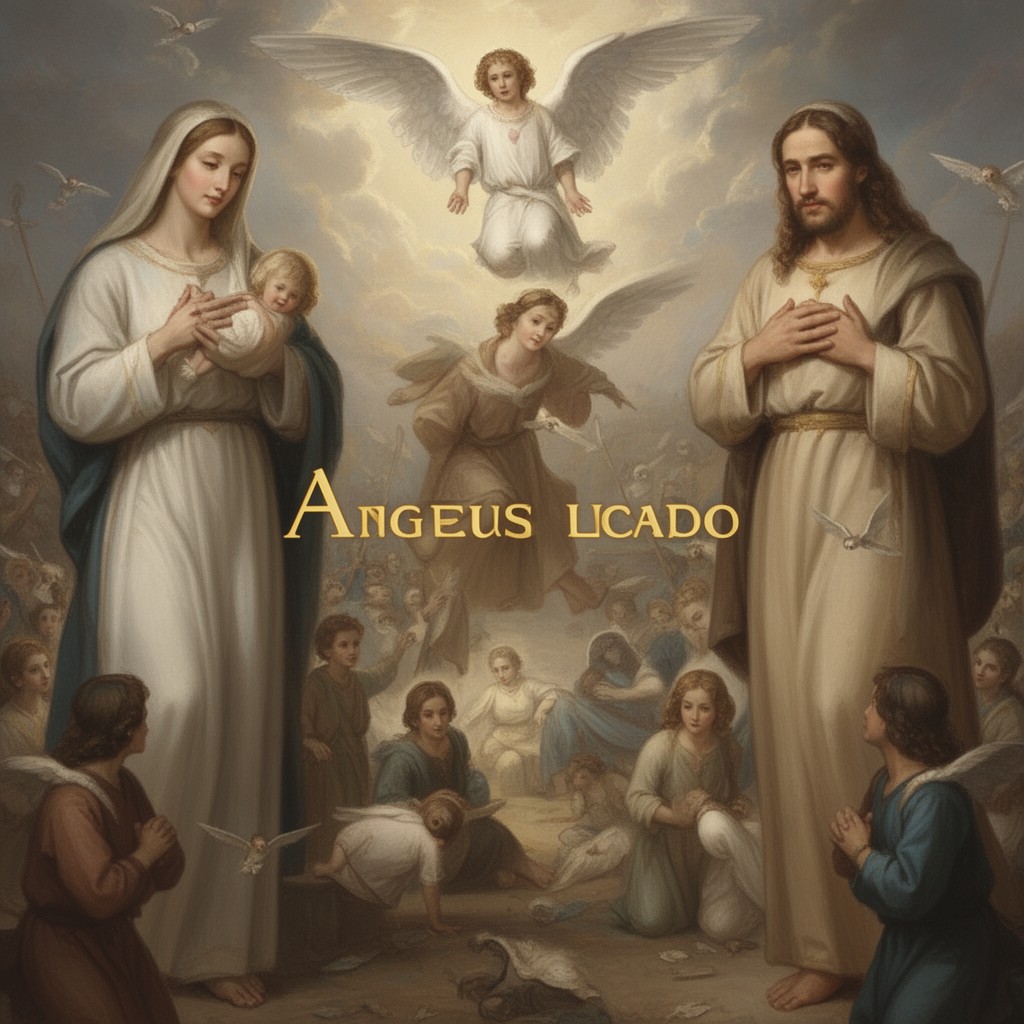 AI-generated illustration of Angelus prayer