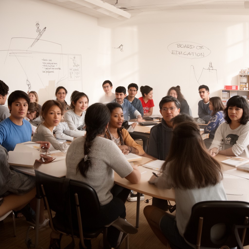 AI-generated illustration of Board of Education