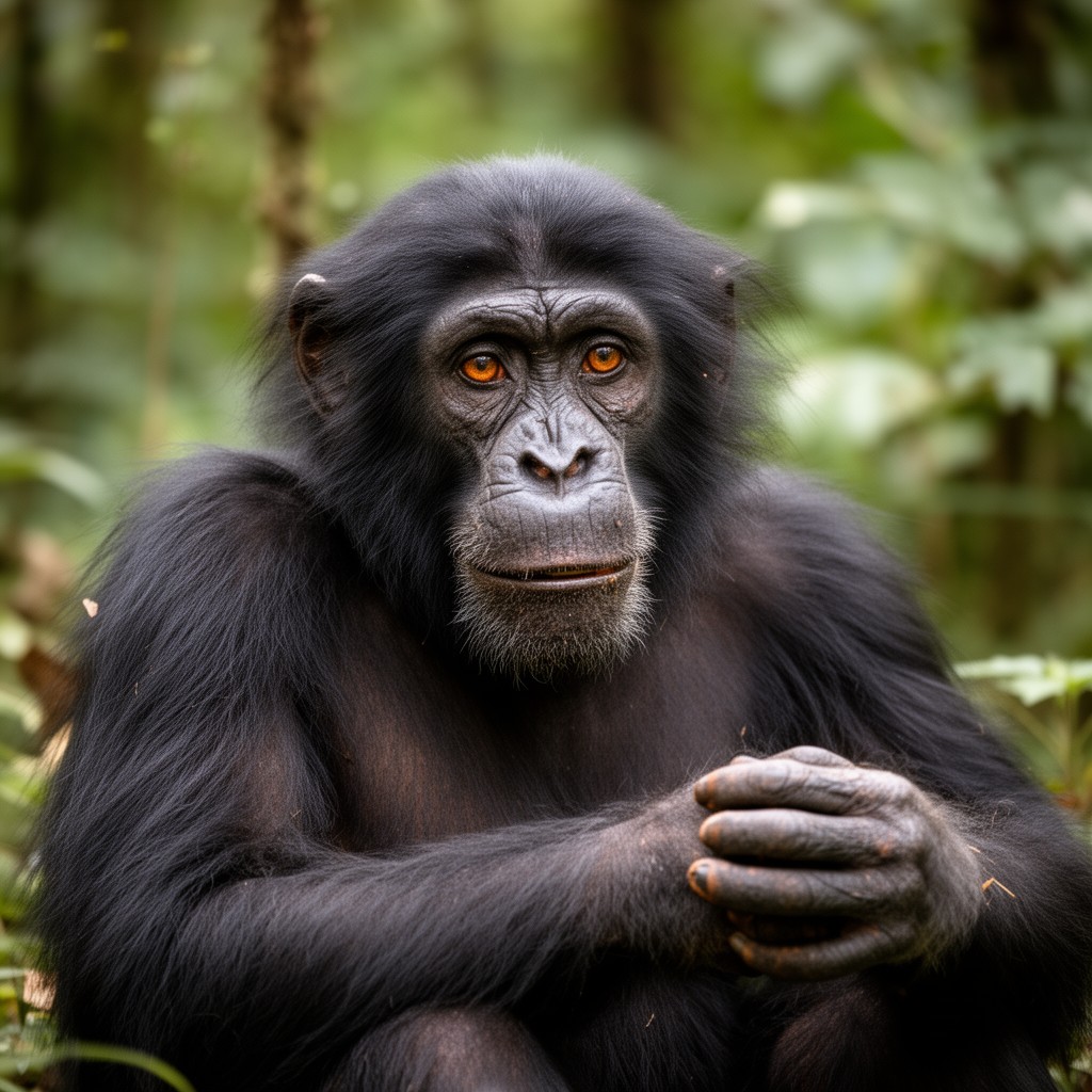 AI-generated illustration of Pan paniscus