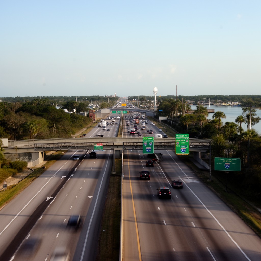 AI-generated illustration of Interstate 75 in Florida