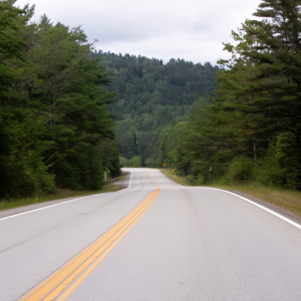 AI-generated illustration of State Route 9 (Maine)