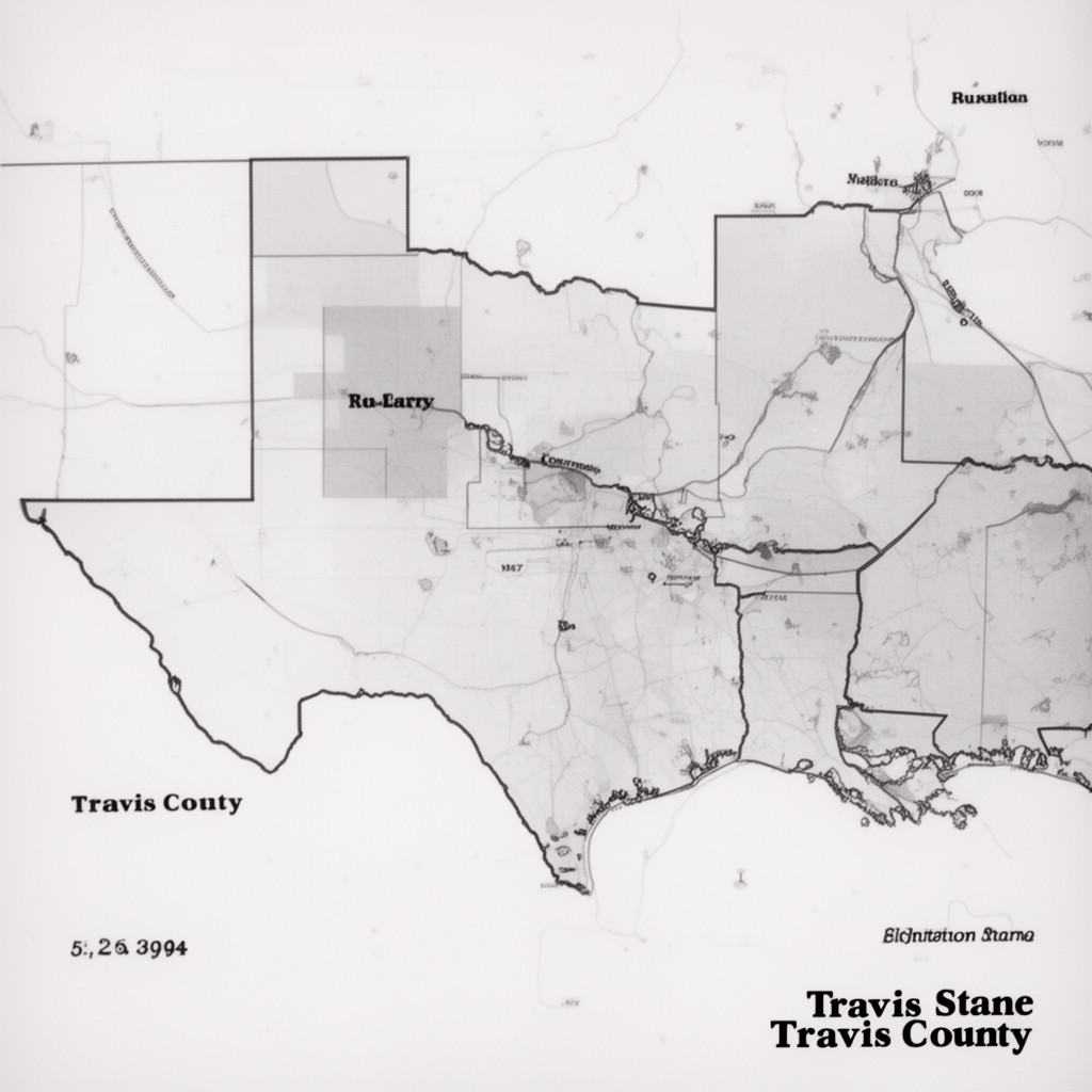 AI-generated illustration of Travis County, Texas