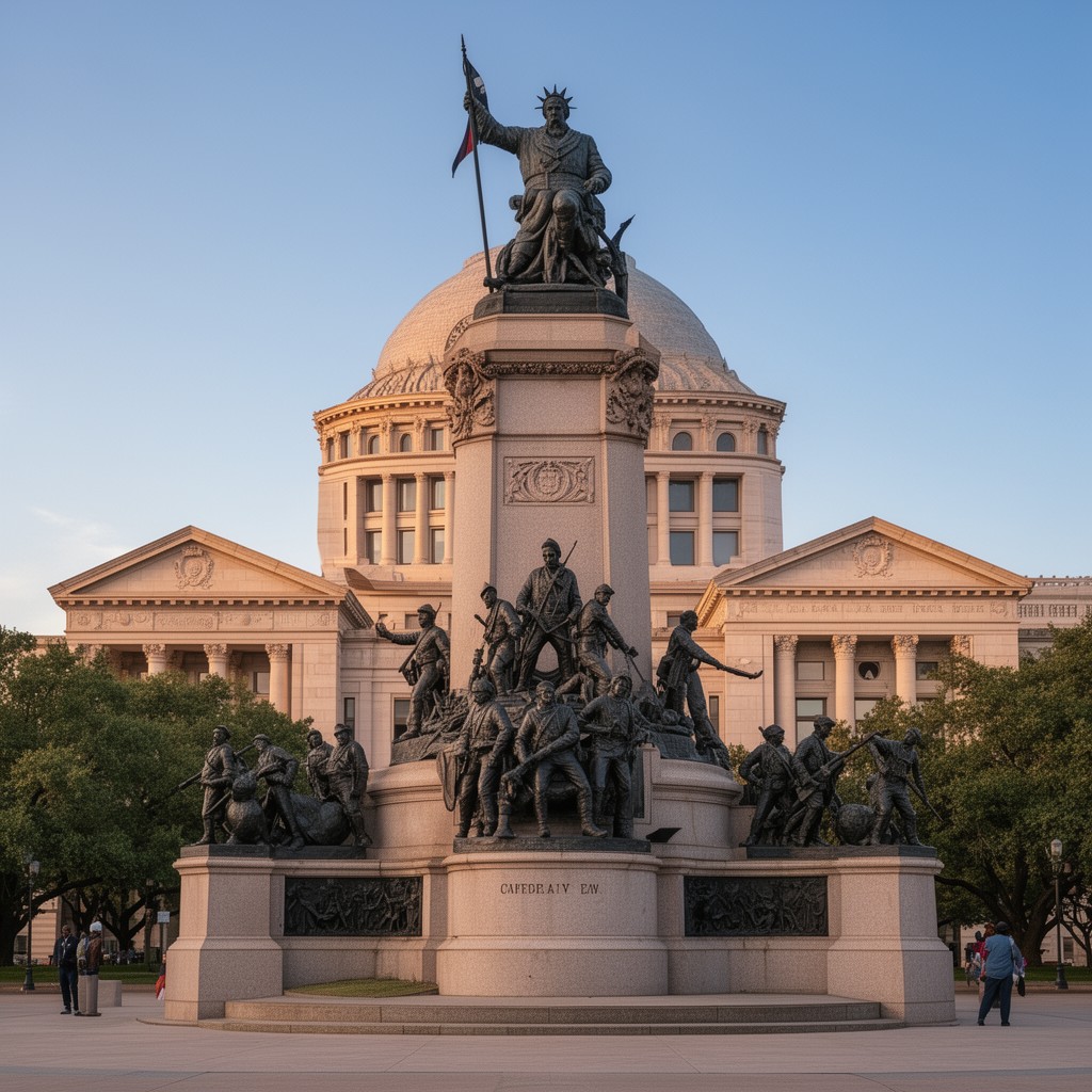 AI-generated illustration of Confederate Soldiers Monument
