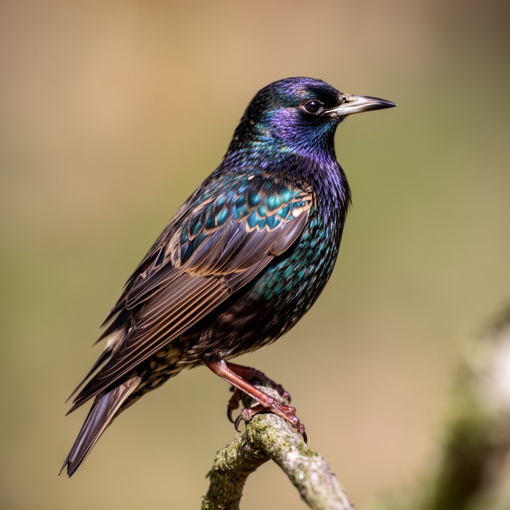 AI-generated illustration of European starling (Sturnus vulgaris)