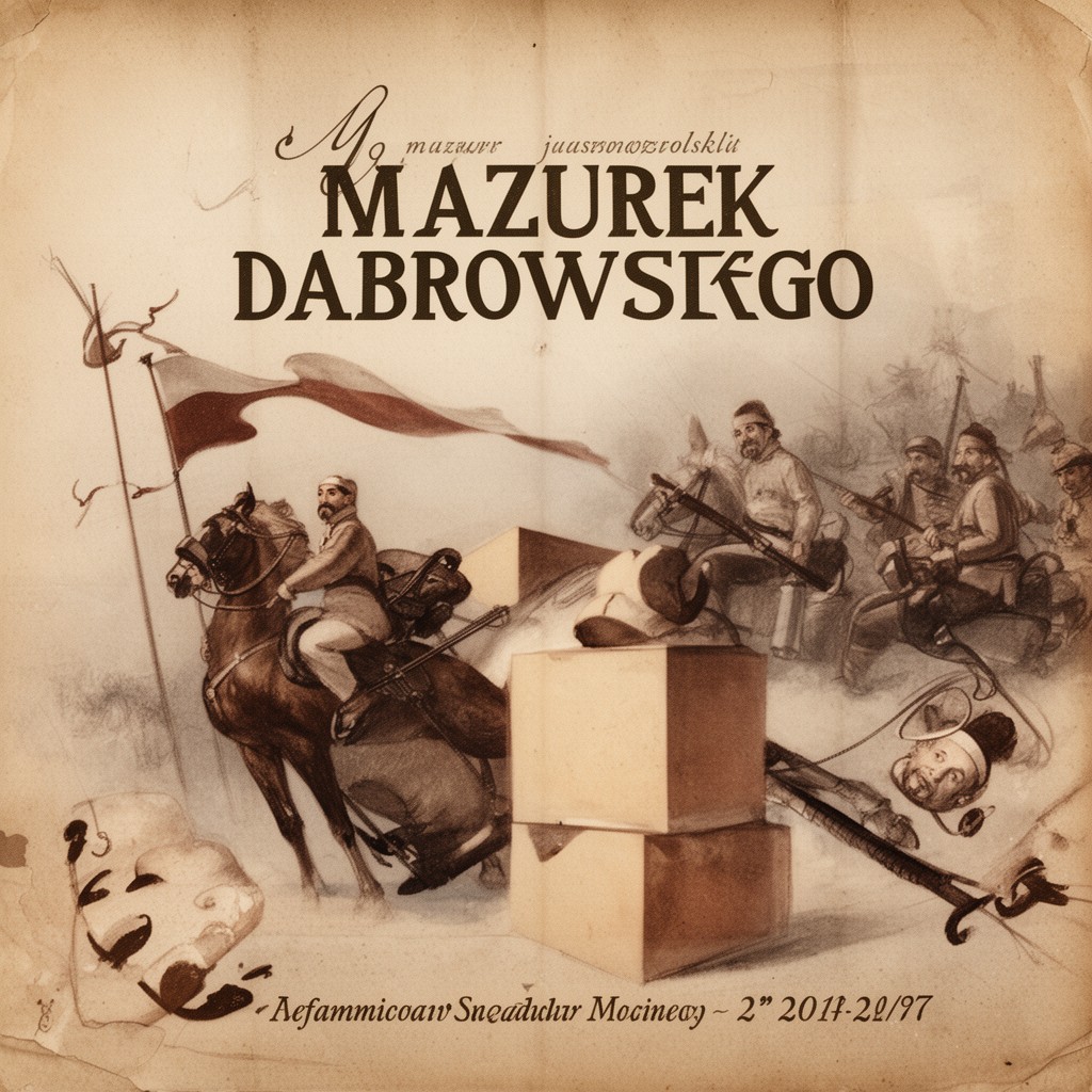 AI-generated illustration of Mazurek Dąbrowskiego