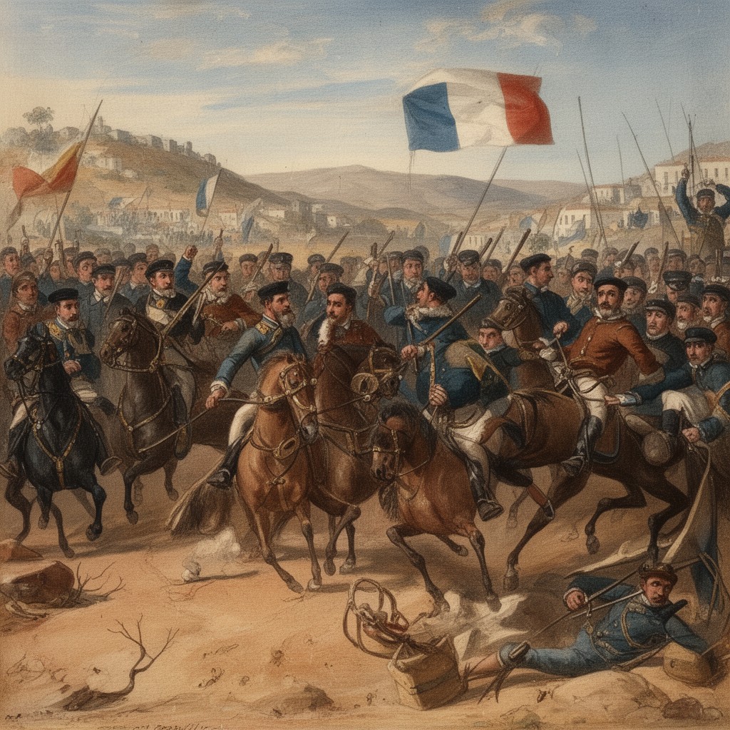 AI-generated illustration of French conquest of Algeria