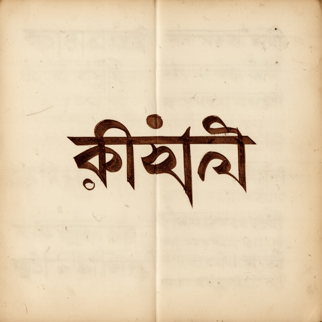 AI-generated illustration of Eastern Nagari script