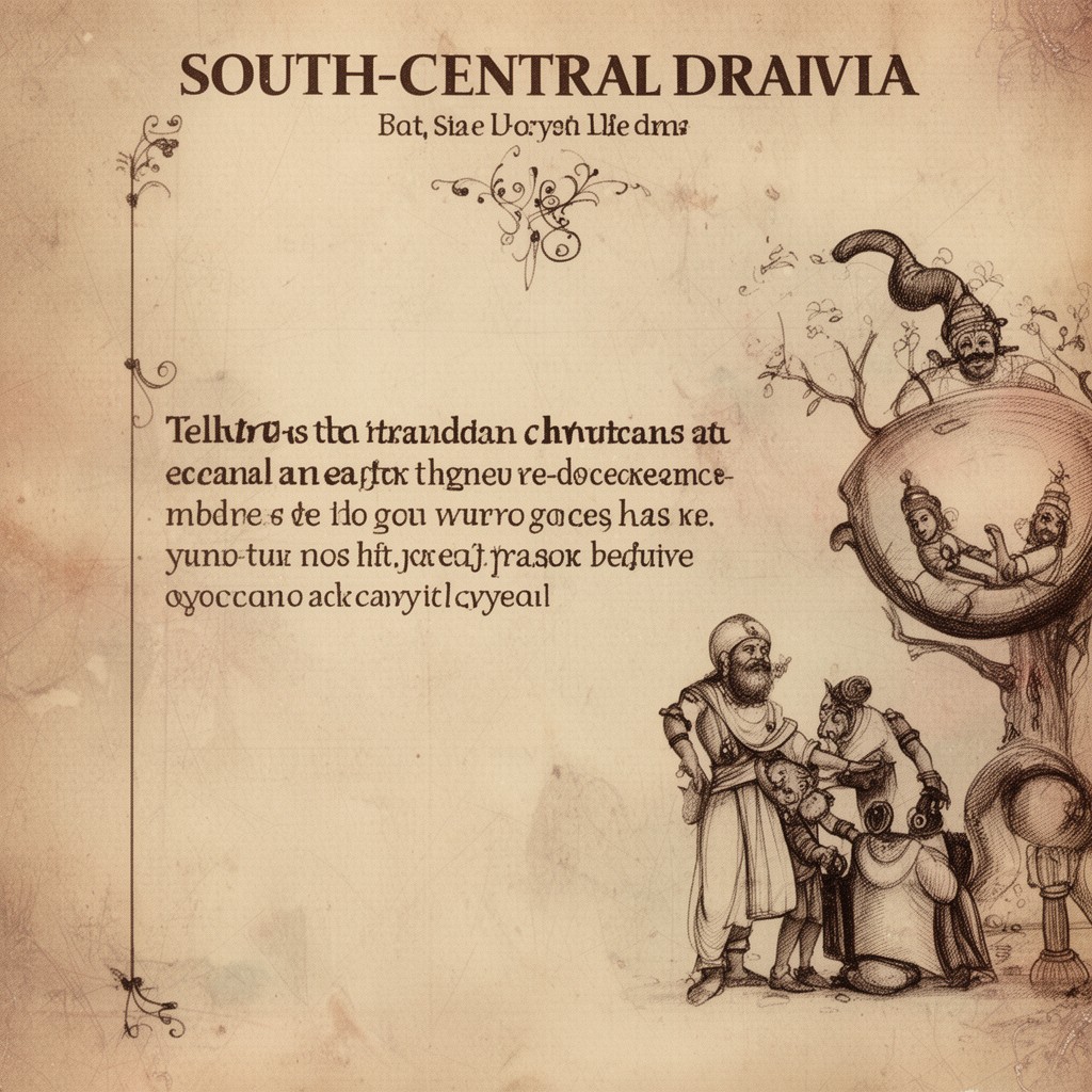 AI-generated illustration of South-Central Dravidian